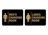 Signs ByLITA Classic Framed Men's Changing Room and Ladies Changing Room 2 PACK Wall or Door Sign