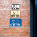 Signs ByLITA Classic Framed Family Savings Do Not Touch Durable ABS Plastic Laser Engraved Easy Installation Wall or Door Sign