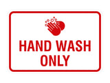 Classic Framed Hand Wash Only Sign