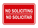 Classic Framed No Soliciting No Solicitar Sign