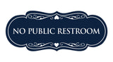 Designer No Public Restroom Sign