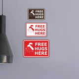 Classic Framed Free Hugs Here Wall or Door Sign