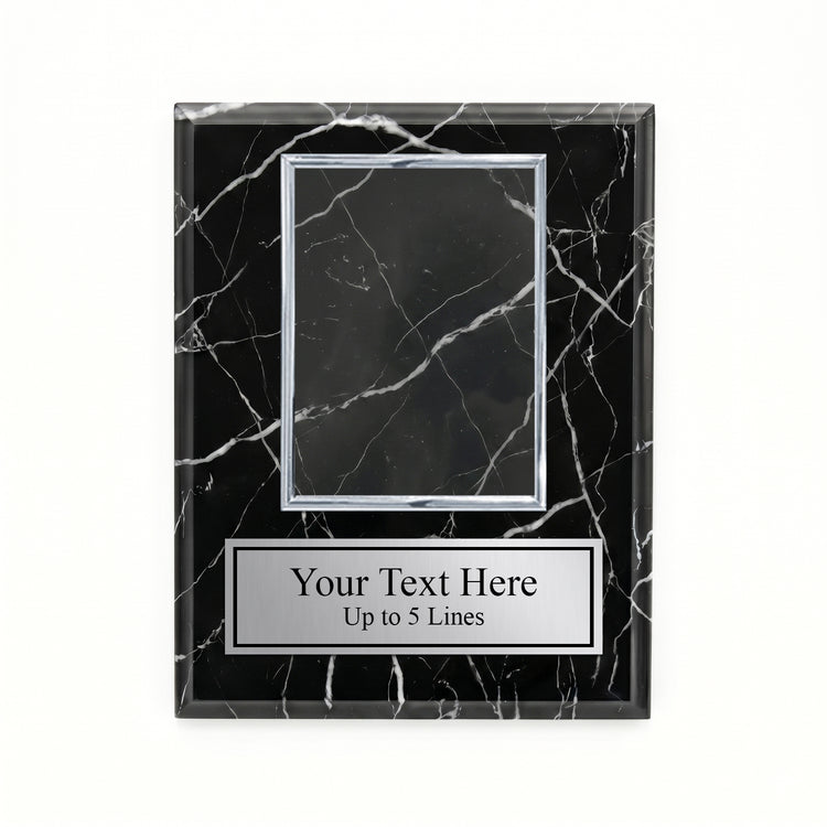 Personalized Award & Recognition Marble Effect Wall Plaques, Custom Plaques with Optional Easel Stand for Ceremonies, Achievements & Tributes