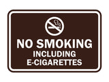 Classic Framed No Smoking Including E-Cigarettes Sign