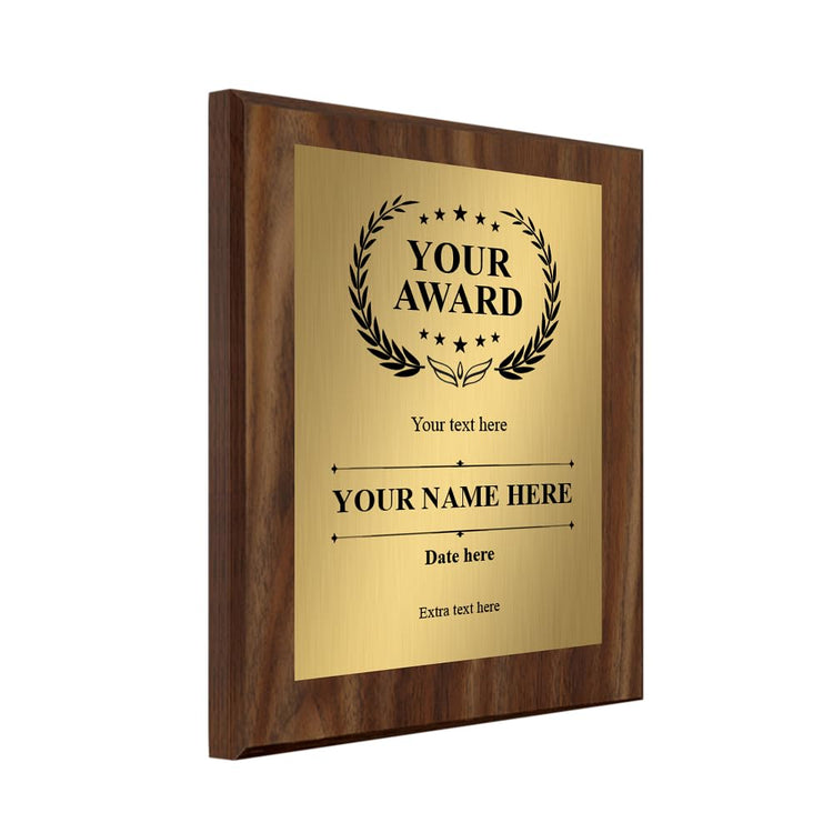 Signs ByLITA Customizable Wooden Plaque Award | Easel Mount Option | Recognition Gift for winners of awards, certificates and achievements | Employee Student Prize