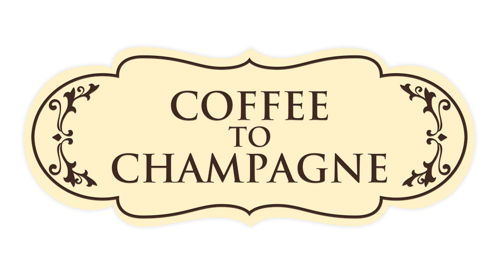 Signs ByLITA Designer Coffee to Champagne Elegant Design Clear Messaging Durable Construction Easy Installation Wall or Door Sign