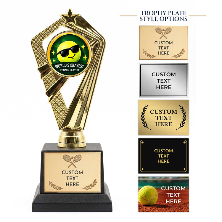 Funny Tennis Trophy Awards - Gag Gifts for Tennis Players - Custom Engraved