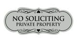 Designer No Soliciting Private Property Sign