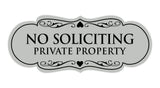 Designer No Soliciting Private Property Sign