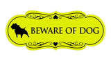 Designer Beware of Dog Sign