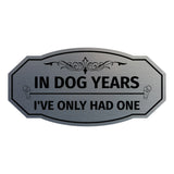 Signs ByLITA Victorian In Dog Years I've Only Had One Wall or Door Sign