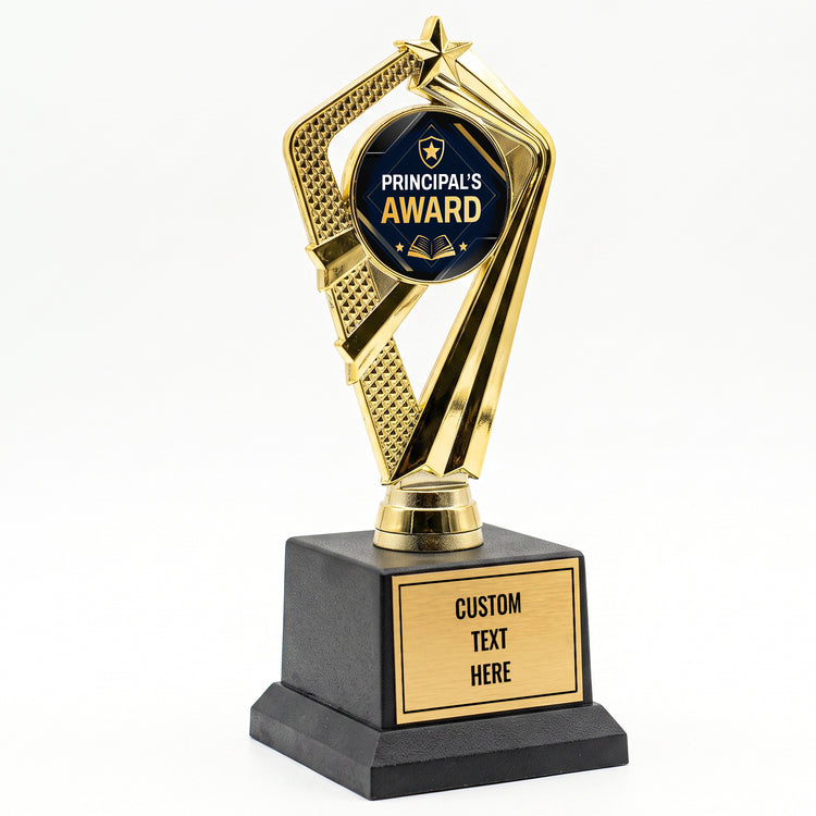 All Quality Principal's Award Trophy, Custom Engraved — Personalized School Recognition Award for Students