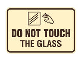 Signs ByLITA Classic Framed Do Not Touch The Glass Wall or Door Sign