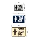 Classic Framed Female Locker Room Wall or Door Sign