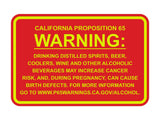Classic Framed California Proposition 65 Sign Alcoholic Beverages