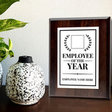 Employee of the Year Award Personalized (Wooden) Wall Plaque With Easel Acrylic Stand | Workplace Recognition Ceremonies Award Plaques
