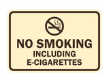 Classic Framed No Smoking Including E-Cigarettes Sign