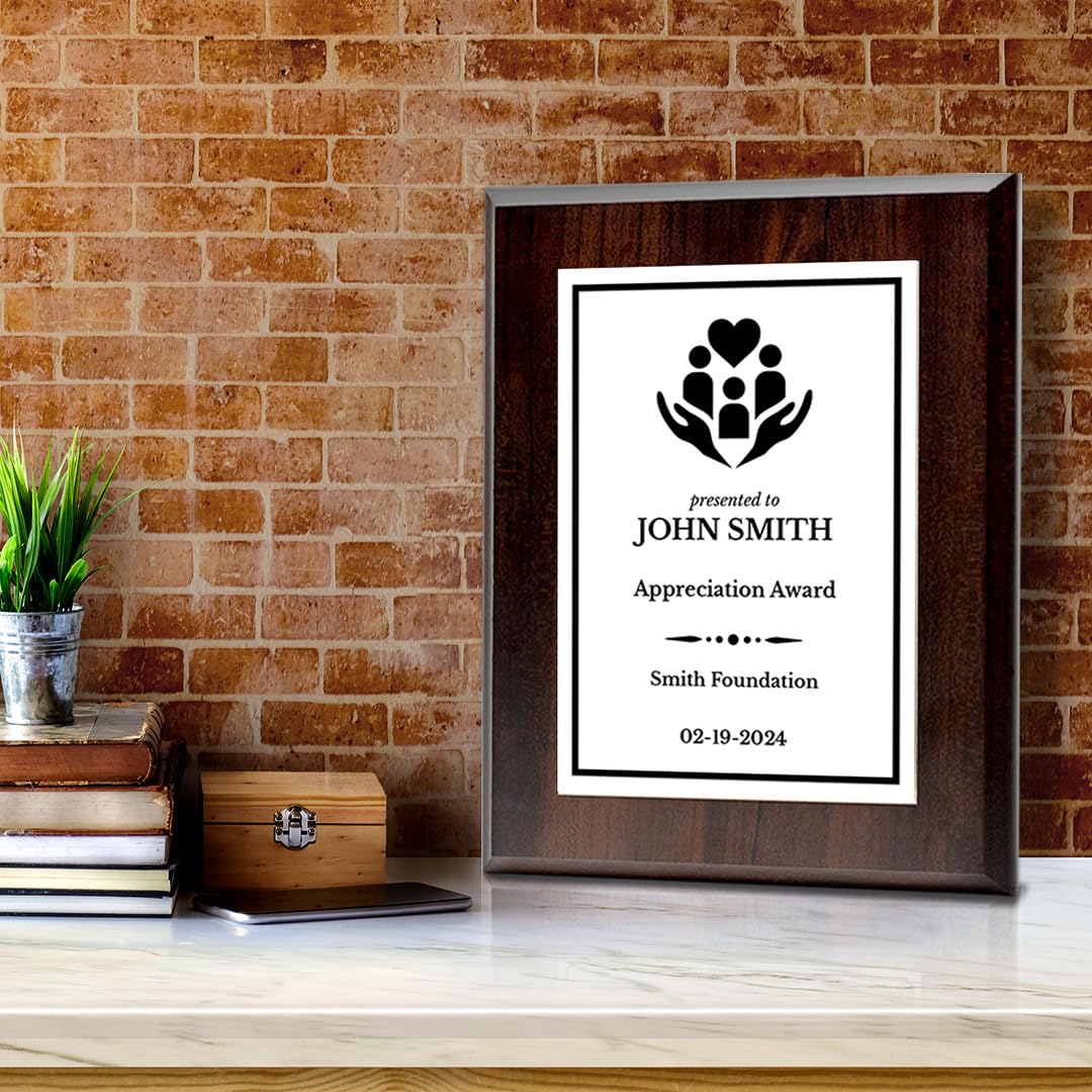 Donor and Patron Gratitude Custom Award Plaque | Easel Mount Option | Recognition and Service Personalizable Plaque