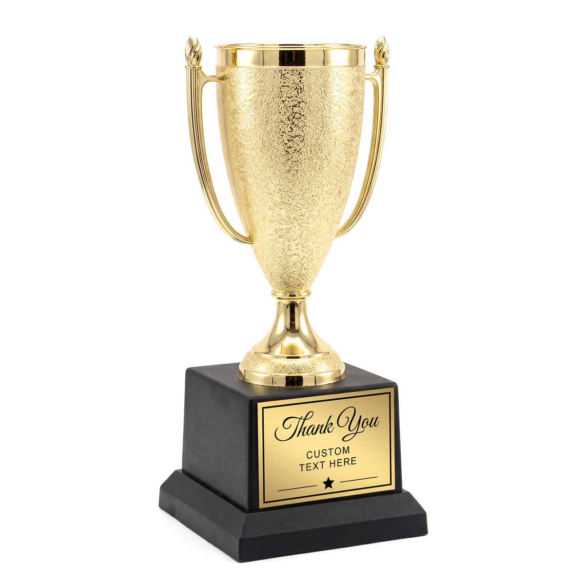 All Quality Thank You Cup Trophy, Custom Engraved Gold Cup — Personalized Thank You Gift for Volunteers, Mentors & Staff Appreciation