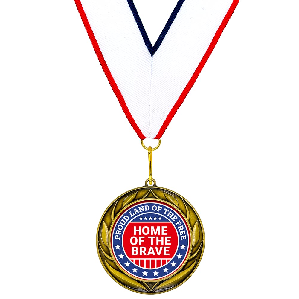 USA High Relief Metal Medals | Patriotic Awards and America Pride (3 Pack)