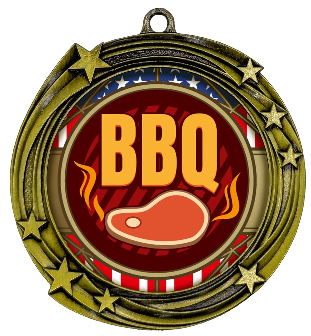 All Quality Stars Design BBQ Medal | Competition | High Quality Metal Medal - 1st, 2nd, 3rd Place