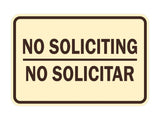 Classic Framed No Soliciting No Solicitar Sign