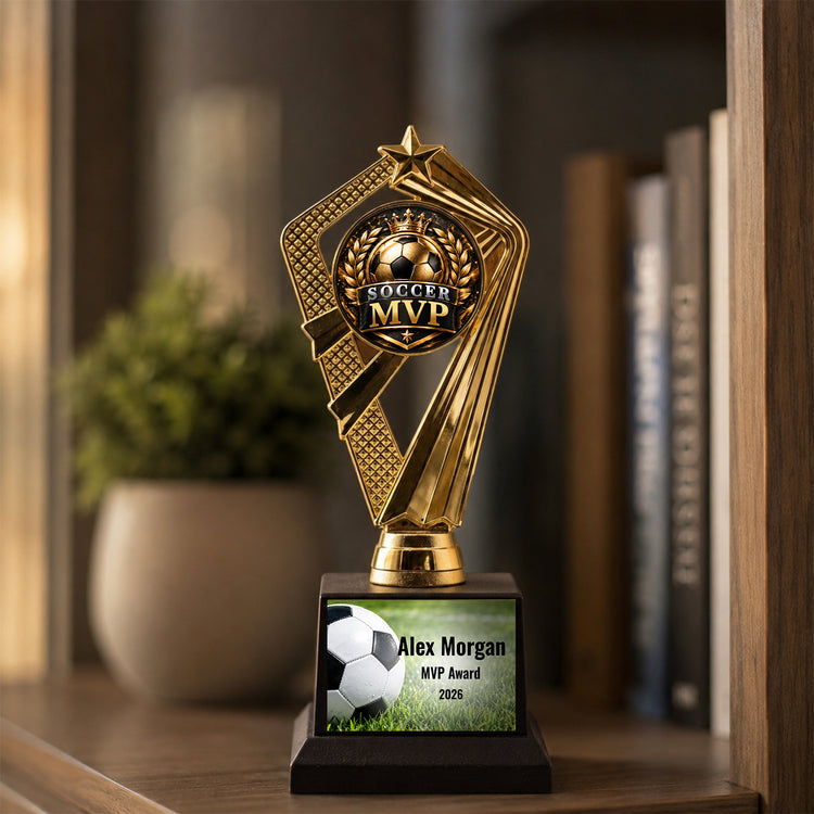 All Quality Soccer Individual Awards Trophies (1 Pack & 3 Packs), Custom Engraved for Your Team