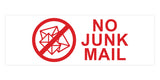 Basic No Junk Mail Wall or Door Sign