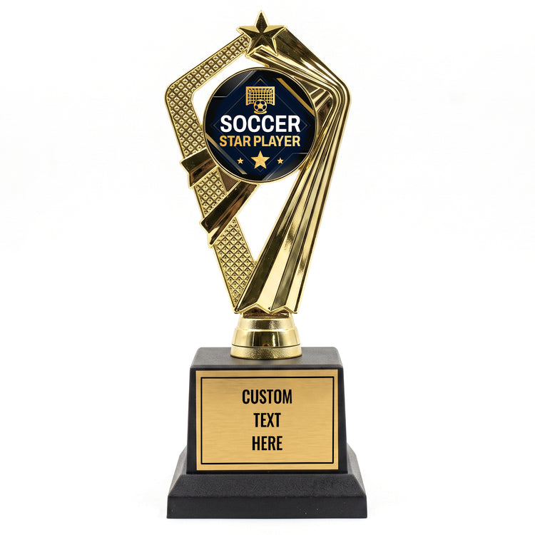 All Quality Soccer Star Player Trophy, Custom Engraved — Personalized Youth Soccer Award, MVP & Standout Player Gift