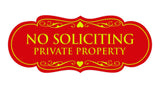 Designer No Soliciting Private Property Sign