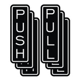 Signs ByLITA Classic Vertical Push Pull Self-Adhesive Door Sign for Businesses, Shops, Restaurants, Hotels and more (3 Pack) Wall or Door Sign