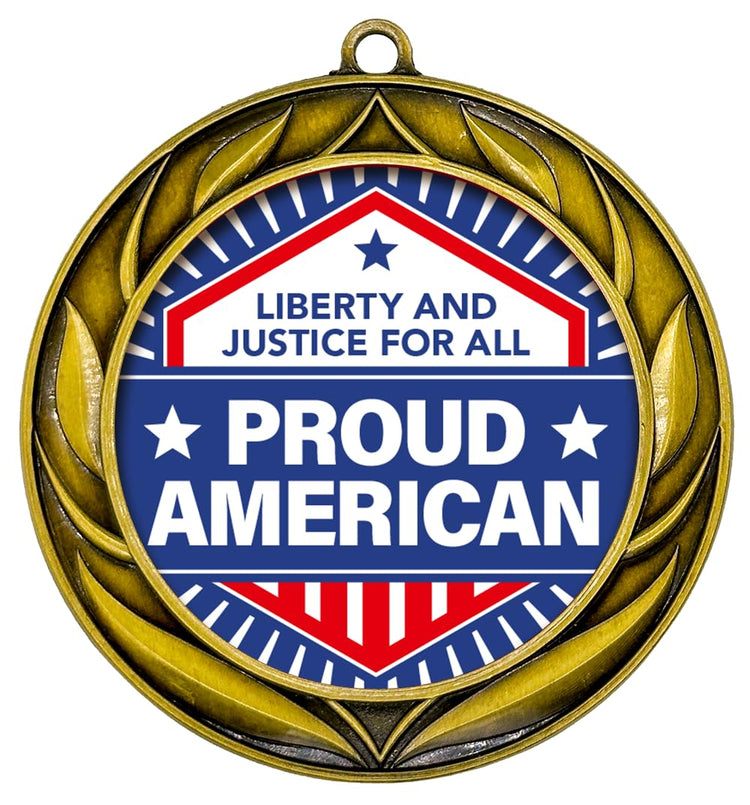 USA High Relief Metal Medals | Patriotic Awards and America Pride (3 Pack)