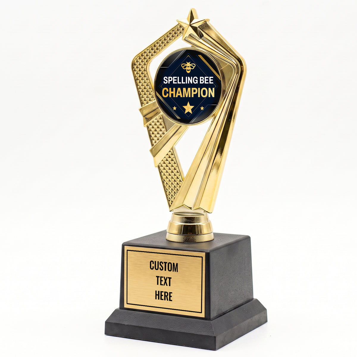 All Quality Spelling Bee Champion Trophy, Custom Engraved — Personalized Academic Achievement Award for Students