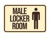 Classic Framed Male Locker Room Wall or Door Sign