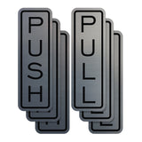 Signs ByLITA Classic Vertical Push Pull Self-Adhesive Door Sign for Businesses, Shops, Restaurants, Hotels and more (3 Pack) Wall or Door Sign