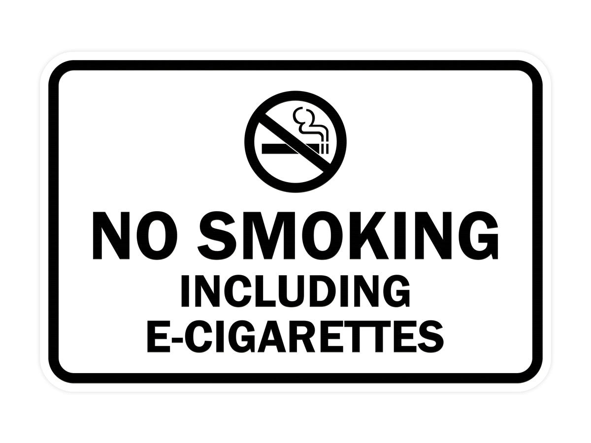 Classic Framed No Smoking Including E-Cigarettes Sign