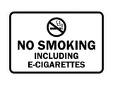 Classic Framed No Smoking Including E-Cigarettes Sign