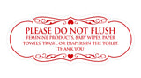 Designer Please Do Not Flush Etiqutte Sign