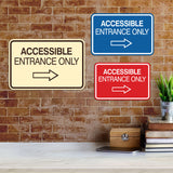 Signs ByLITA Classic Framed Accessible Entrance Only Wall or Door Sign