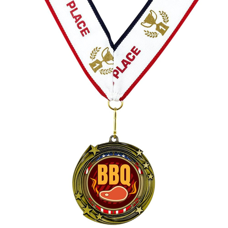 All Quality Stars Design BBQ Medal | Competition | High Quality Metal Medal - 1st, 2nd, 3rd Place