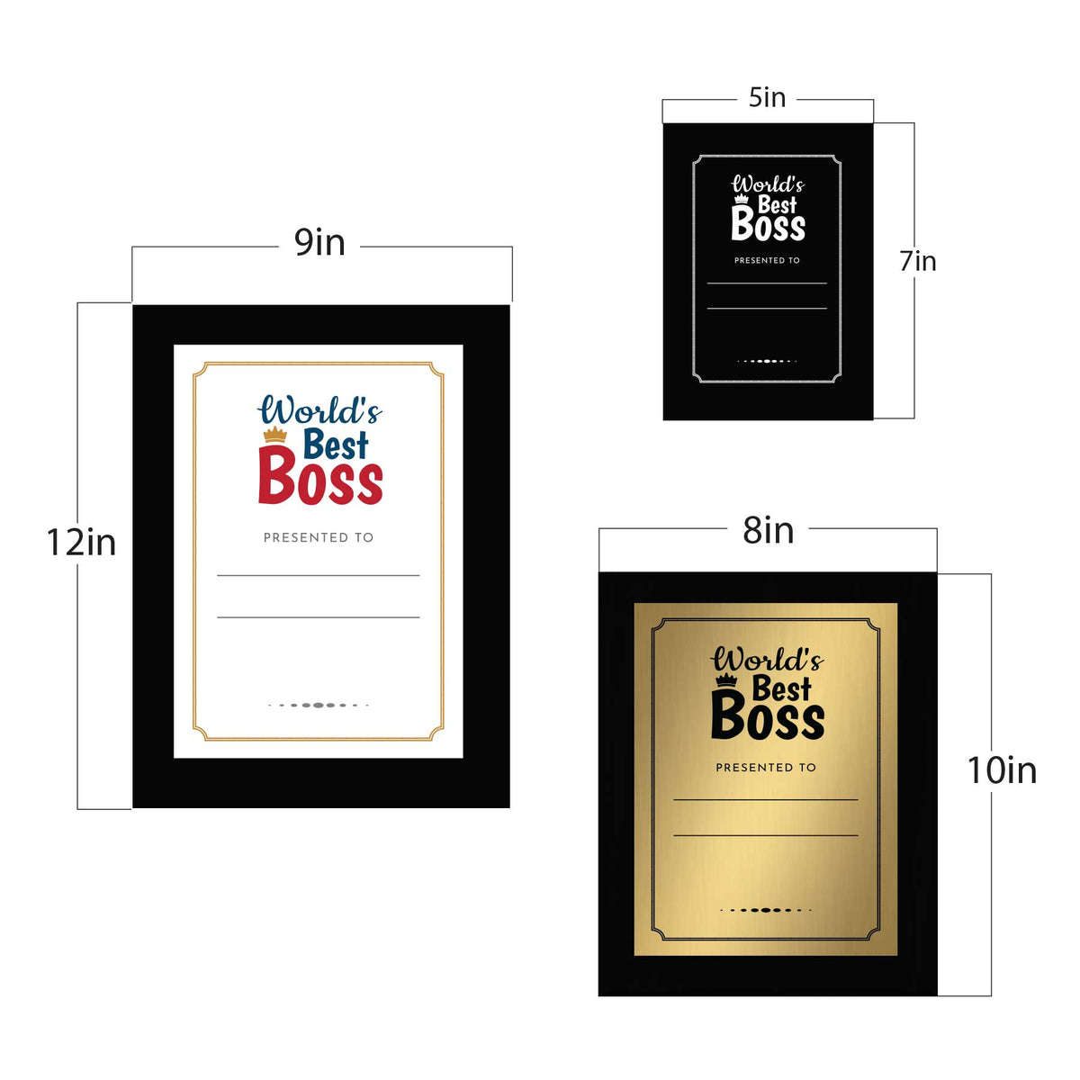 World's Best Boss' Personalized Wall Plaque With Easel Acrylic Stand | Novelty/Funny Office Award Plaques