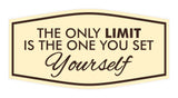 Signs ByLITA Fancy The Only Limit is the One You Set Yourself Durable ABS Plastic | Laser Engraved | Easy Installation | Elegant Design Wall or Door Sign