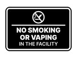 Signs ByLITA Classic Framed No Smoking or Vaping in the Facility Wall or Door Sign