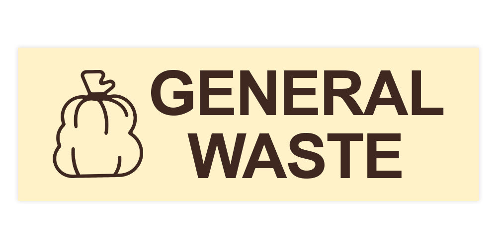 Basic General Waste Wall or Door Sign – Pacific Sign and Stamp