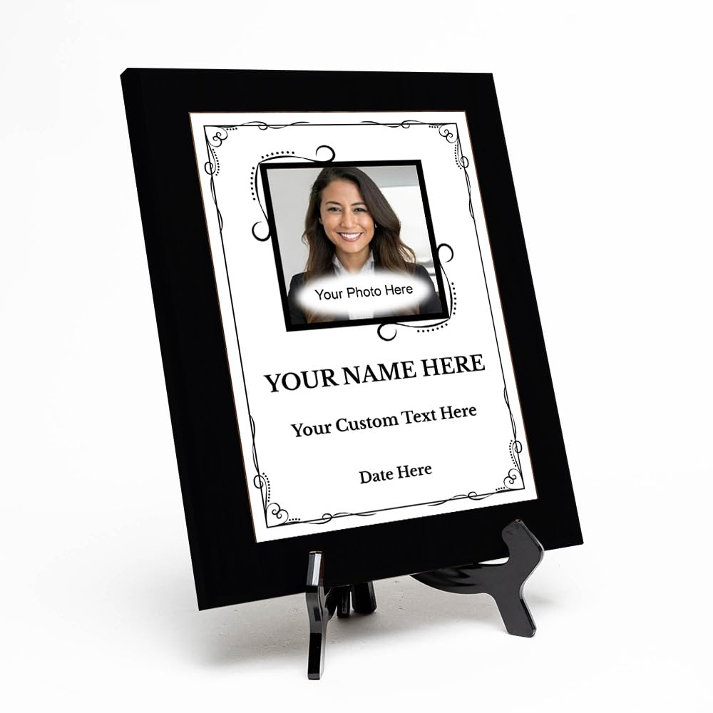 Custom Square Photo Logo Frame Heart Border Wall Plaque | Personalized Wall Plaque | Home Decor, Gifts, and Special Occasions