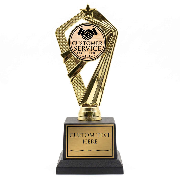 Employee Recognition Trophy Awards (Teamwork, Safety, Quality) - Engraved