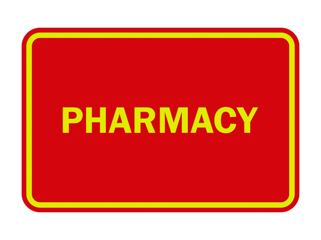 Pharmach Sign Classic Framed Pharmacy Sign – Pacific Sign and Stamp