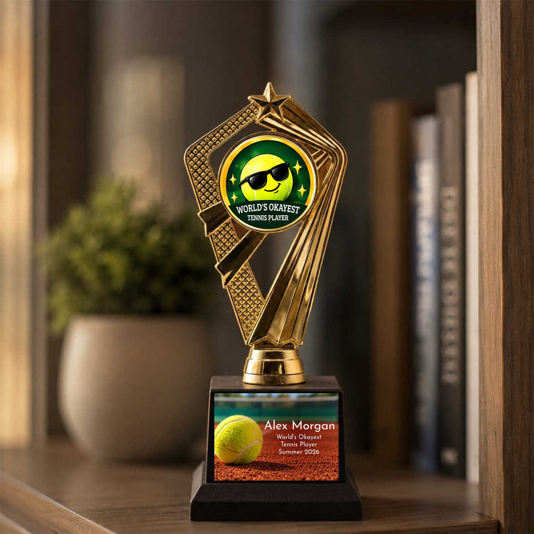 Funny Tennis Trophy Awards - Gag Gifts for Tennis Players - Custom Engraved
