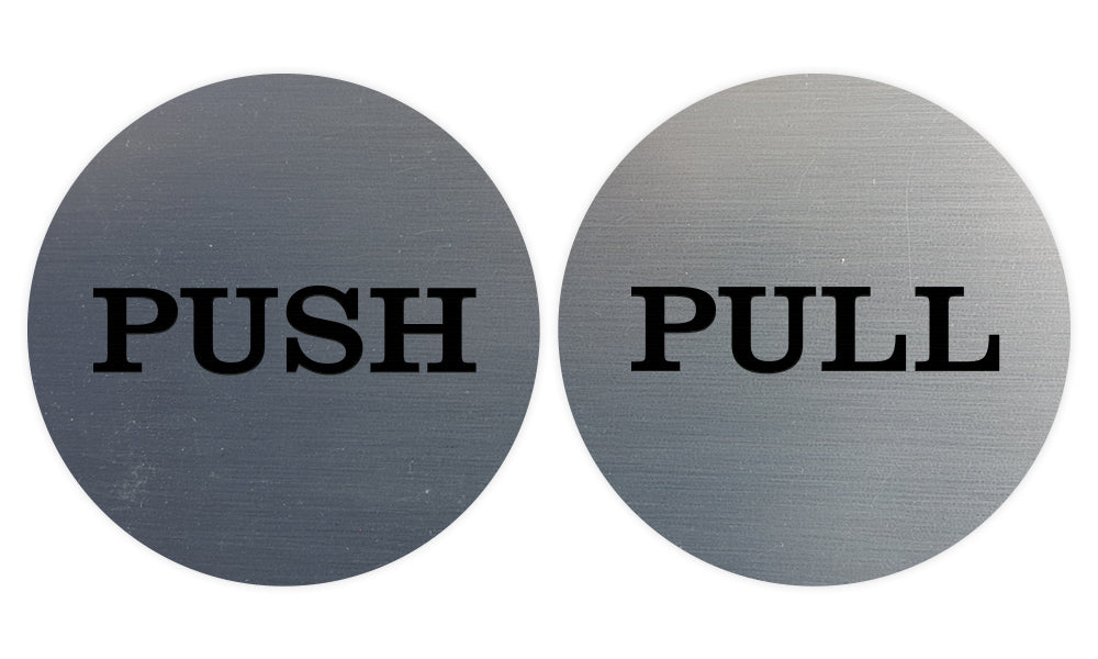 Push Pull Round Door Sign