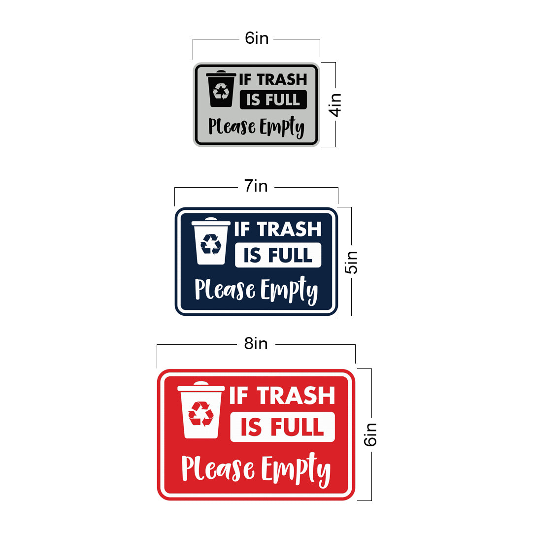 Classic Framed If Trash is Full Please Empty Wall or Door Sign ...